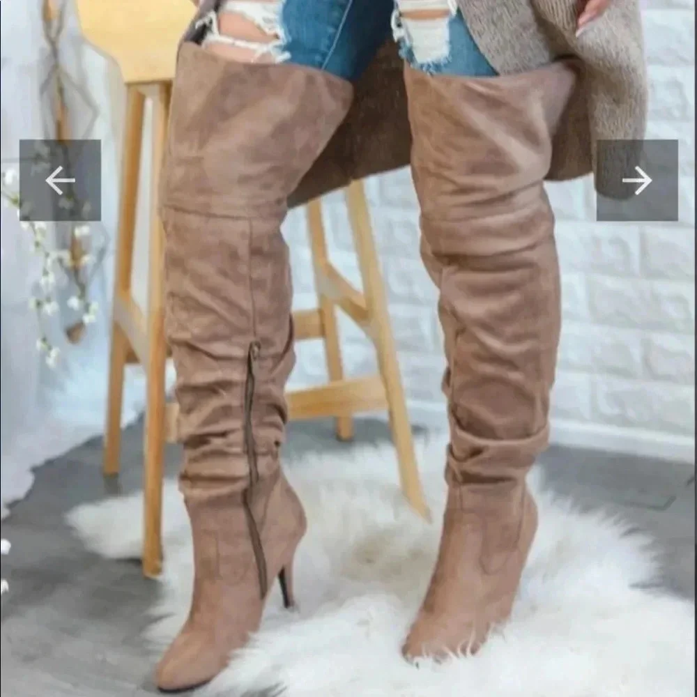 Knee high thigh high boots